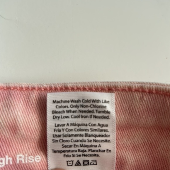 Time and Tru Pink Distressed Cutoffs Size 2 High Rise - Picture 5 of 6